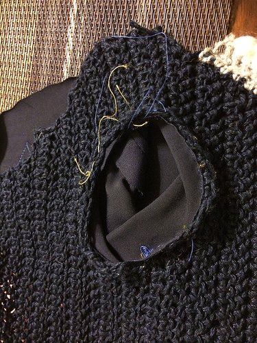 Inside of bonnet