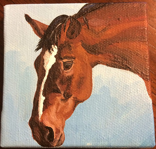 Jodi's mini painting from the first week of giveaways